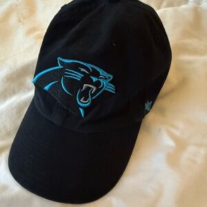 47 Brand Carolina Panthers Black Cap with Teal Accent
